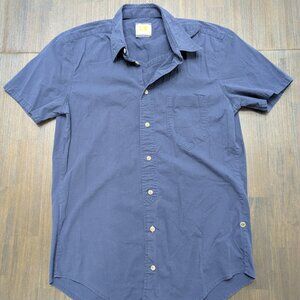 Hugo Boss Orange | Men's Small Navy Blue Short Sleeve